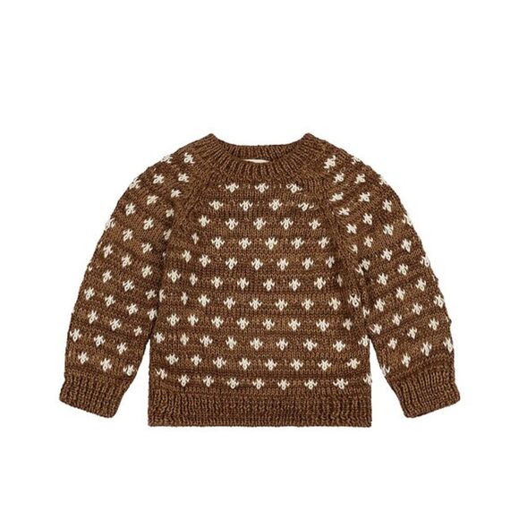 NWT Wild Wawa Kids Autumn Cardigan Alpaca Sweater - Chocolate - 2-3T - Picture 2 of 6